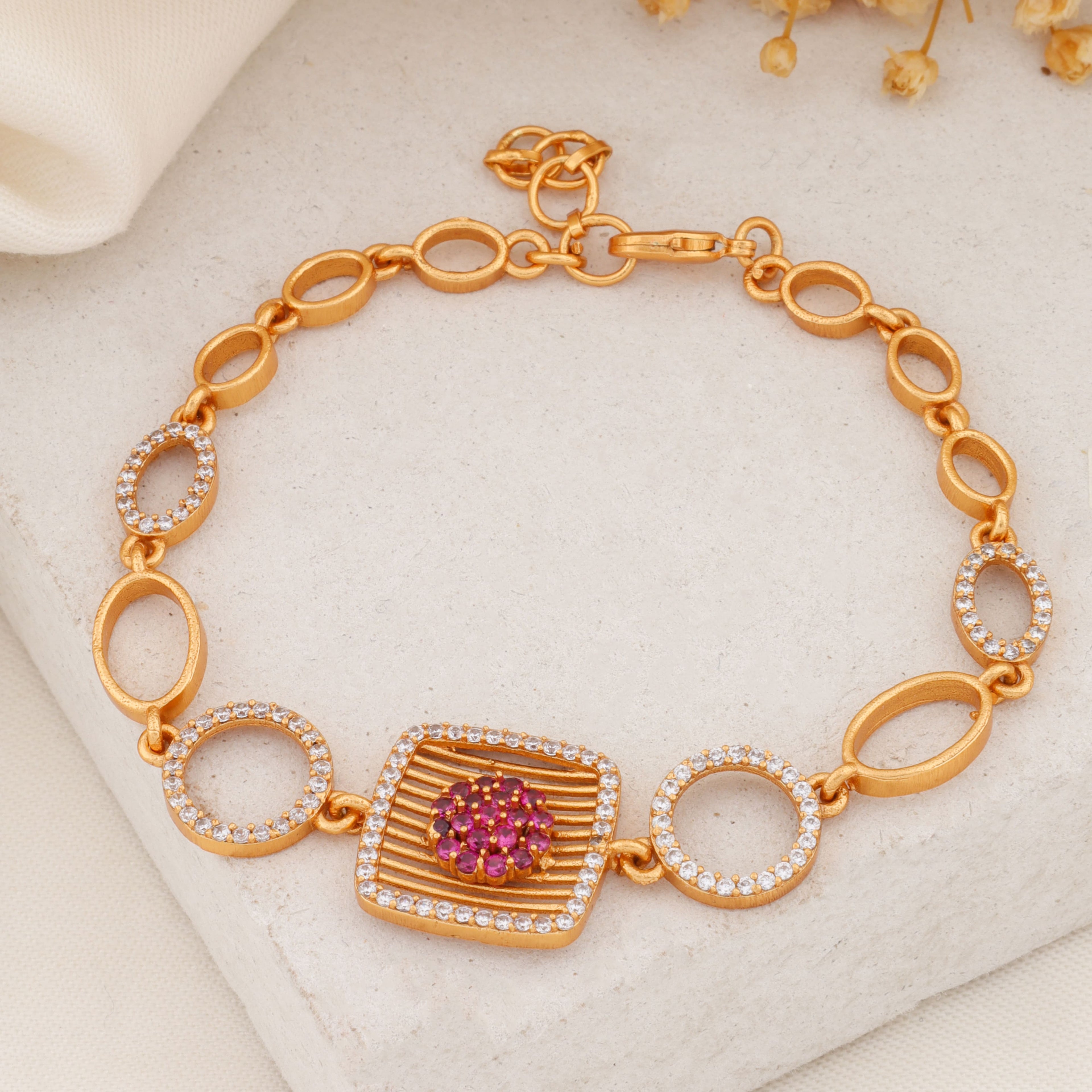 Square Halo Bracelet